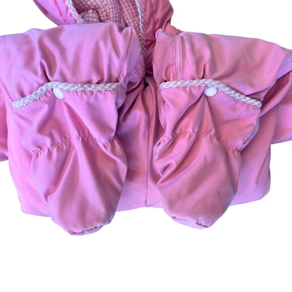 Vintage Carter's Pink Tulip Embroidered Bunting Snowsuit 24 Months - Picture 6 of 8